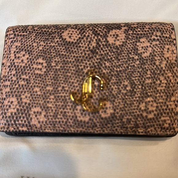 Jimmy Choo ballet pink and gray leather wallet - Picture 2 of 5